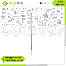 Cynamed Laryngeal Boilable Hygiene Dental Mirrors Diameter No 3 with Handle 20mm