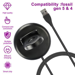 For Fossil Gen 4 Gen 5 Smart Watch Magnetic Fast Charging Dock USB Cable Charger 619960781388 | eBay