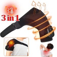 Electric Heated Shoulder Massager Brace W/ Vi...