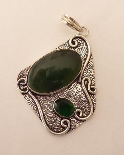 Pendentif Plaqué Argent 925 - Perle D'eau Douce Blanche Naturelle + Cordon Offert