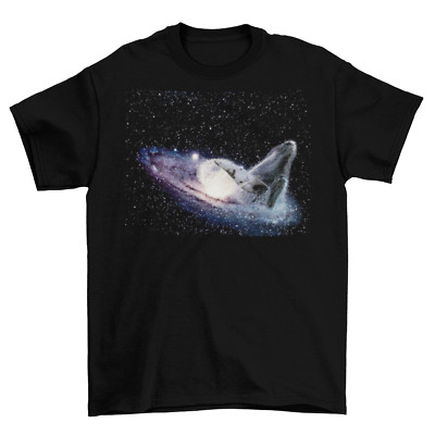 Space Whale T-Shirt Unisex Adult Funny Sizes Cotton Galaxy Killer Whale Orca New