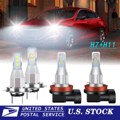 For car Malibu 2013 2014 2015 LED Headlight High&Low Beam Bulb Combo Kit 4x