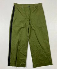 MONCLER Pantalone Khak Green Wide-Leg Dress Pants Trousers IT46 / W34