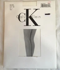 Lot of 2 Vtg 1992 Calvin Klein Light Mesh Control Top Pantyhose Size 1 White FS!