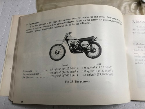 Genuine Suzuki TM400R Owners Handbook Manual & Wallet - Picture 6 of 9