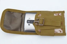 MOLLE Phone Case Carrier Pouch Add-on for Utility Bag Back pack (DESERT MARPAT)