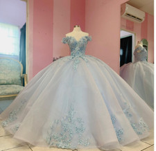 Sky Blue Quinceanera Dresses Sweet 15 16 Vestidos De XV Años Party Ball Gowns