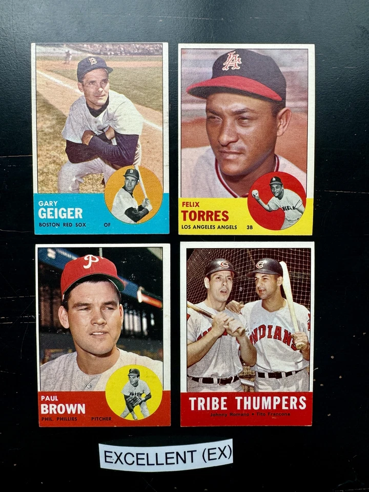 1963 Topps Baseball Cards 1-200 (P-NM) - You Pick - Complete Your Set - Image 4 of 4