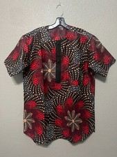 African clothing for men-Dashiki S-5X Red