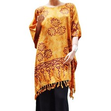 SALE JASMINE Poncho Top Tunic OneSize Plus Hippie OverSized Baggy T-shirt Fringe