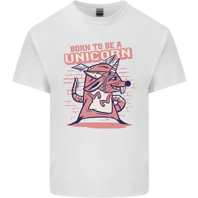 Lustiges Herren T-Shirt A Rat Born To Be a Unicorn Shirt Oberteil aus Baumwolle