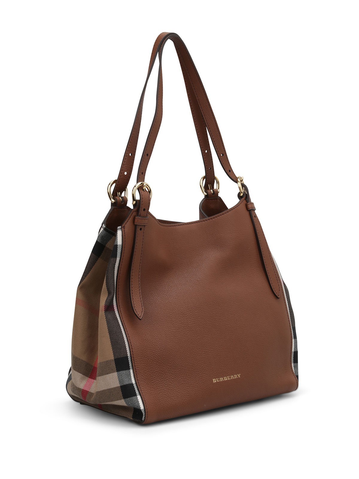 Genuine Burberry House Check Derby Canterbury Tote Brown image 4