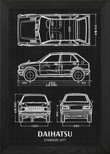 Daihatsu Charade 1977 Framed Wall Art Poster Canvas Print Picture