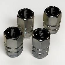 4 Silver Aluminum Tire Stem Caps For Lincoln ...