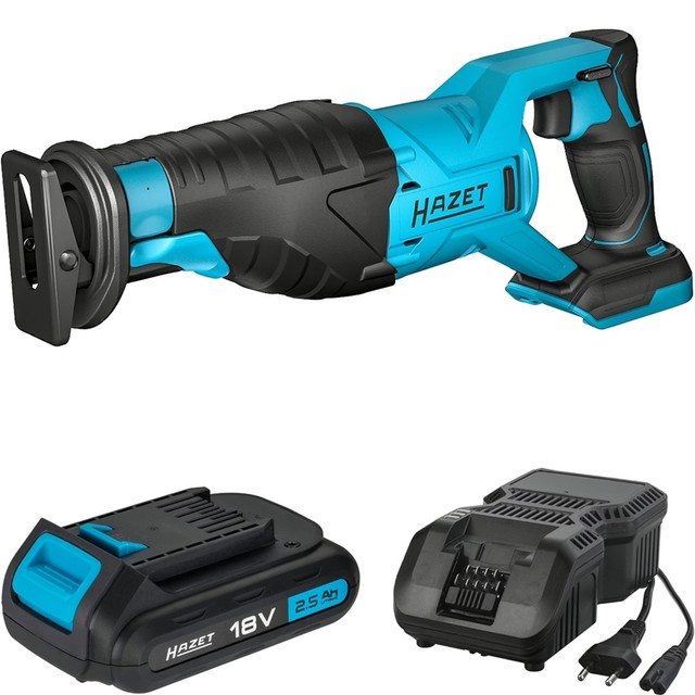 Hazet Akku Säbelsäge 9234-010, Grundgerät inkl 2, 5 AH Akku und Ladegerät