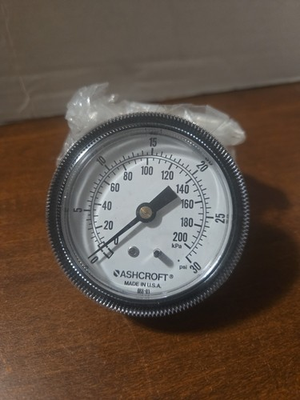 #ad ASHCROFT 0 30 PSI Pressure Gauge 1 4” NPT Dial Size 2.5quot; NEW NEVER USED $16.15