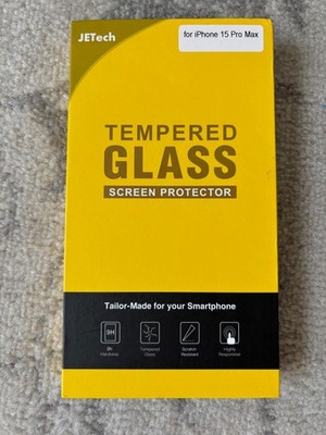 JETech Screen Protector for iPhone 15 Pro Max, 2 Pack