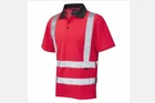 Leo Workwear P04 Georgeham Hi-Vis Red Polo Shirt - 2XL / 3XL