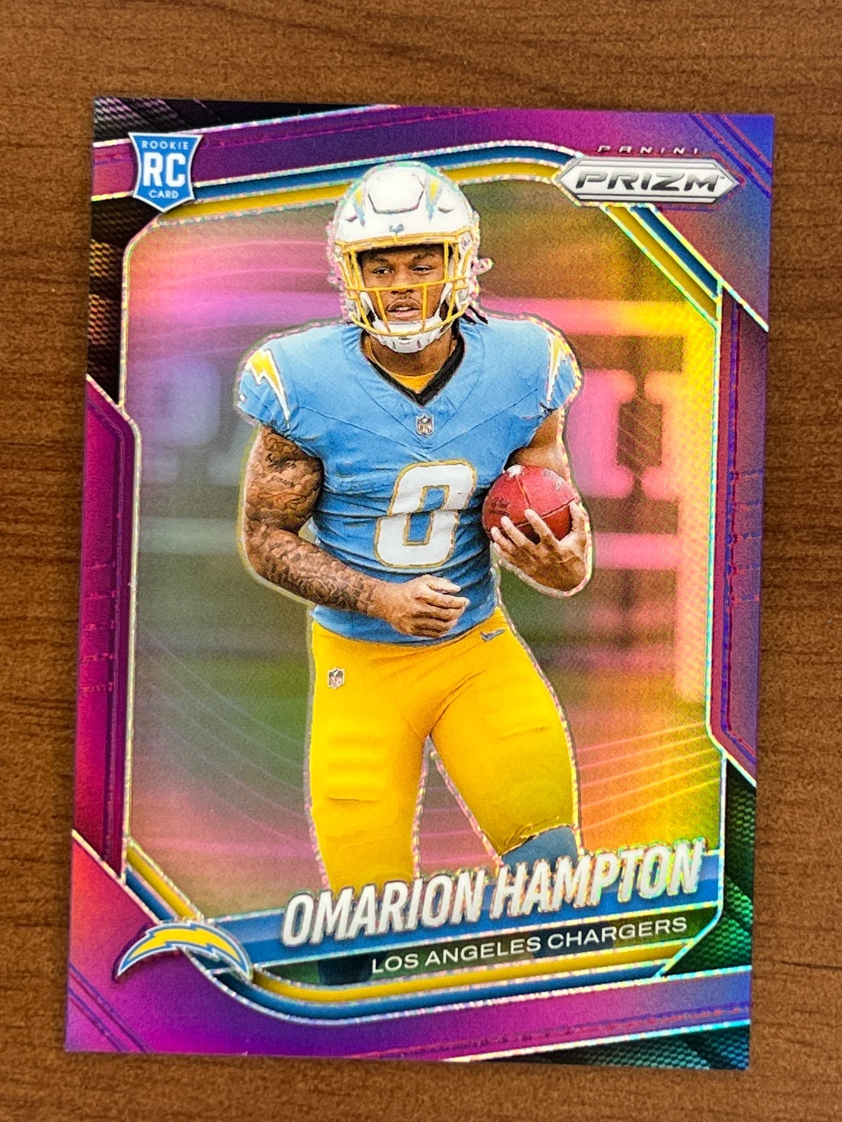 2025 Panini Prizm Purple #355 Omarion Hampton RC Rookie 23/125 Chargers