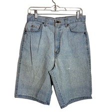 Vintage Chic High Waisted Denim Shorts Light Wash Blue Made in USA Size 13 90s