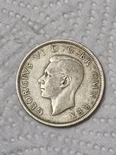 1942 George VI  Silver  .500 Half Crown Coin