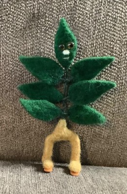 Needle Felted White Birch Leaf