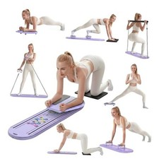 Pilates Board Portable 6 in 1 Pilates Reformer Foldable Pilates 6 IN 1 Purple