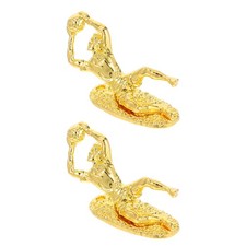 2 Pcs Gold Goalkeeper Trophy Soccer Match Award Trophies Shape Cup