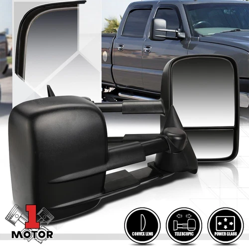 [Pair] Power Telescoping Towing Side Mirror for 88-00 Chevy GMC C/K CK C10 Tahoe
