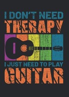 Titel: A4 Notizbuch Kariert - Akustik Gitarre Design 120 Seiten Retro