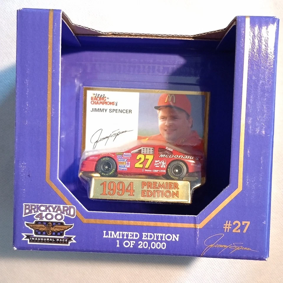 1994 Racing Champions Limited Edition Brickyard 400 Jimmy Spencer#27 Diecast - Image 2 of 4