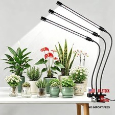 Black Grow Lights for Indoor Plants, 126LEDs Clip Plant Lights, 3 Head 1 Pack