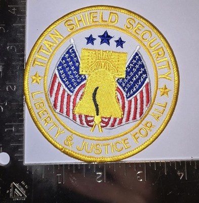 Titan Shield Security Patch   Liberty Bell Flags Patriot Shield Emblem