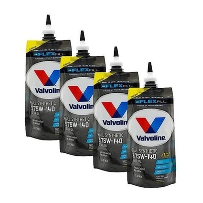 Valvoline 889787 Full Synthetic 75W140 Gear Oil 1 Quart Flex Fill - Pack of 4