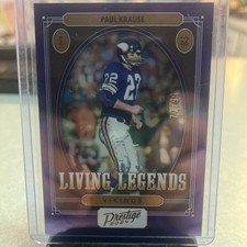 2024 Panini Prestige - Living Legends Paul Krause PURPLE COLOR MATCH HOLO 72/99