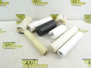 8PCS (6LBS) OF ASSORTED MACHINABLE PLASTIC ROUND DELRIN NYLON