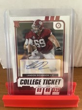 2021 Panini Contenders Draft Picks Landon Dickerson Red Rookie Autograph