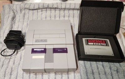Super Nintendo SNES 1CHIP-01 with fixes and kKrikzz Fxpak pro SD2snes pro combo