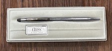 Vintage Cross Since 1846 Lustrous Chrome Blue Ink Pen 3502 Ball Point