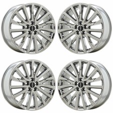 19 Lincoln Continental Bright Chrome Wheels Rims Factory Oem Set 10090