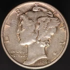 1944  MERCURY DIME-FRESH FROM AN OLD COLLECTION-LOT CC-380