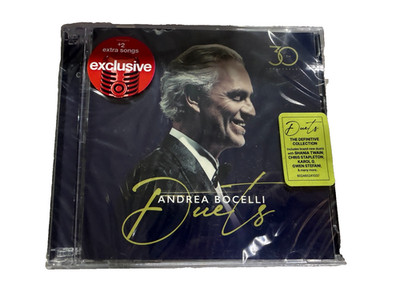 Andrea Bocelli DUETS 2 Disc CD Target EXCLUSIVE with 2 BONUS SONGS