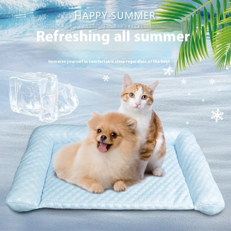 Summer Cooling Ice Mat for Dogs & Cats, pet kennel cool pad sleeping bed mat