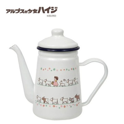 Heidi Girls of the Alps Coffee Drip Pot Kettle Enamel 1.1L Japan Limited