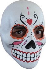 Catrina Calavera Deluxe Máscara de Látex Elegante Vestir Halloween Adulto Disfraz Accesorio