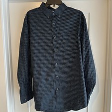 Banana Republic Men's Slim Fit Long Sleeve Blue Button Down Dress Shirt Size L