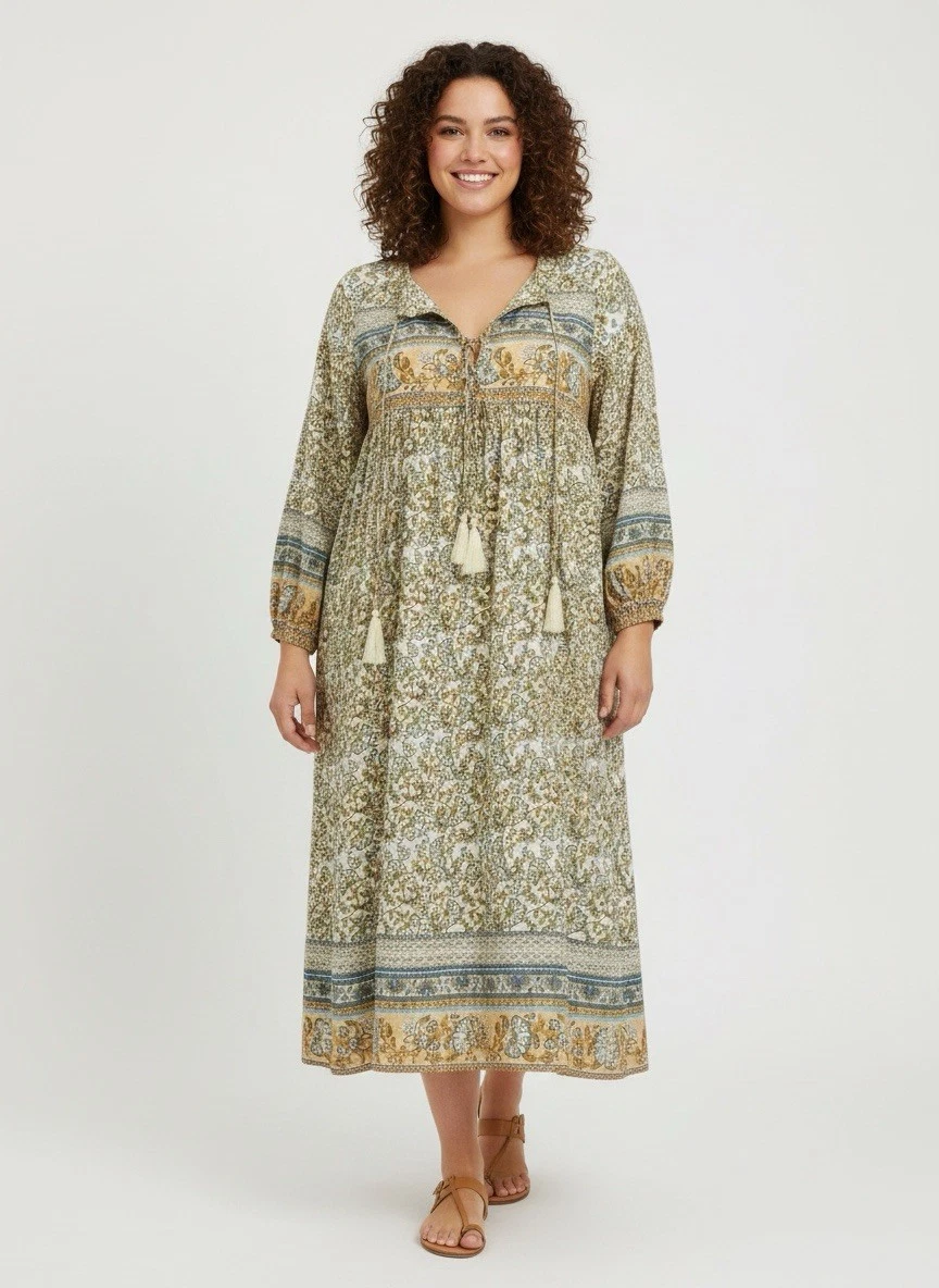 target beach cover up dresses Black Gold Cotton Long Sleeved Beach Dress – Lindsey Brown main image 1