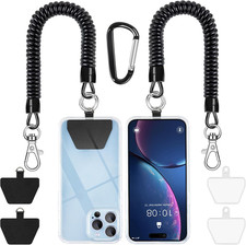 Phone Lanyard Tether, anti Theft Spring Phone Strap, 4 X Phone Pacthes  Climbin