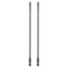 2pcs PH2 Phillips Screwdriver Bit 1/4" Shank 8" Long 0.18" Rod Magnetic S2 Steel