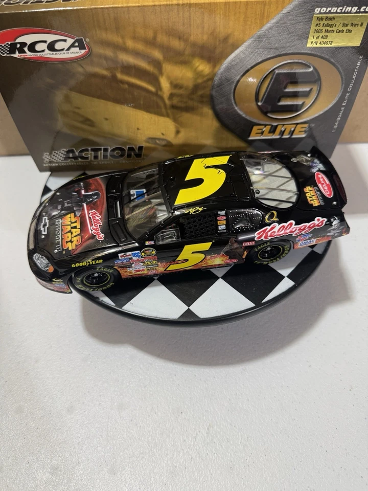RARE* Kyle Busch ELITE #5 Kellogg’s Star Wars III 2005 1/24 Nascar Diecast - Image 2 of 4
